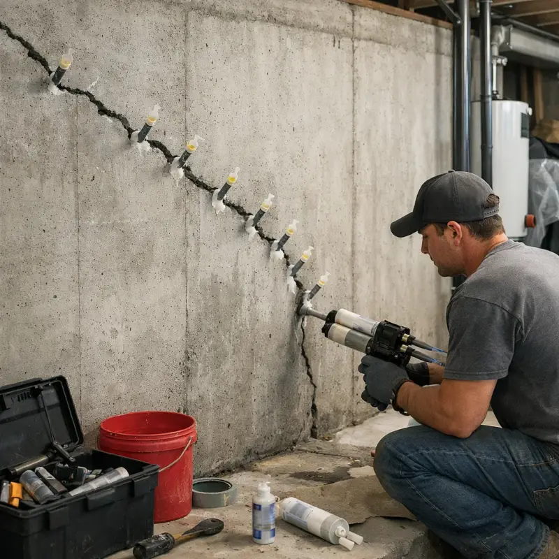 Basement Wall Crack Repair Cookeville
